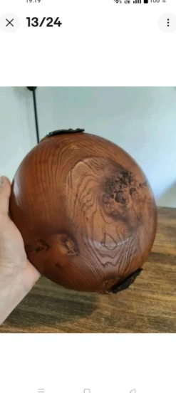 Adrien Audoux Et Frida Minet rare Corbeille en Chêne massif et Cordage