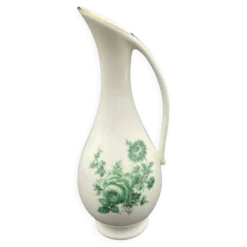 Aiguière vintage Royal Porzellan Bavaria KPM, décor floral vert