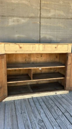 Ancien buffet de campagne bois brut