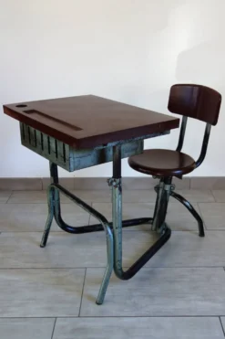 Ancien bureau écolier évolutif années 30