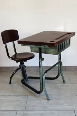 Ancien bureau écolier évolutif années 30