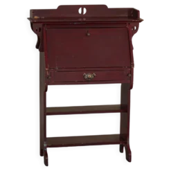 Ancien bureau secrétaire peint à façade tombante, Skønvirke danois, début du 20e siècle