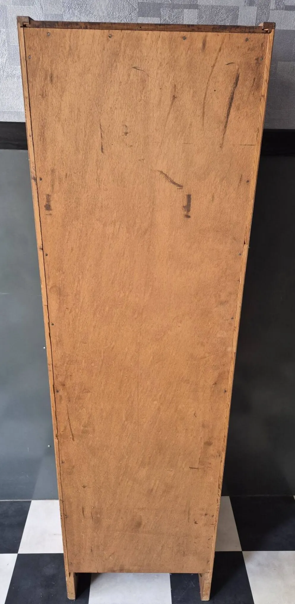 Ancien classeur à rideaux en bois massif