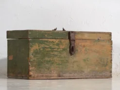 Ancien coffre en bois massif (c.1920) #77