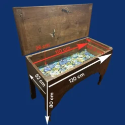 Ancien coffre en bois – meuble de rangement vintage