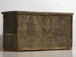 Ancien coffre à patine verte (c.1920) #58