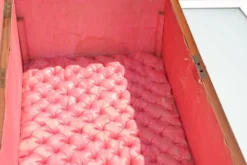 Ancien coffret peint/boîte à ouvrages/bijoux monogrammé CL