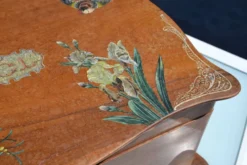 Ancien coffret peint/boîte à ouvrages/bijoux monogrammé CL