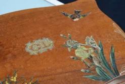 Ancien coffret peint/boîte à ouvrages/bijoux monogrammé CL