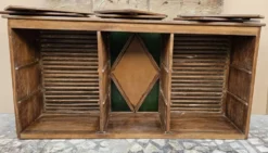 Ancien comptoir de boutique en teck birman