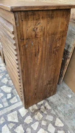 Ancien comptoir de boutique en teck birman