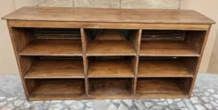 Ancien comptoir de boutique en teck birman