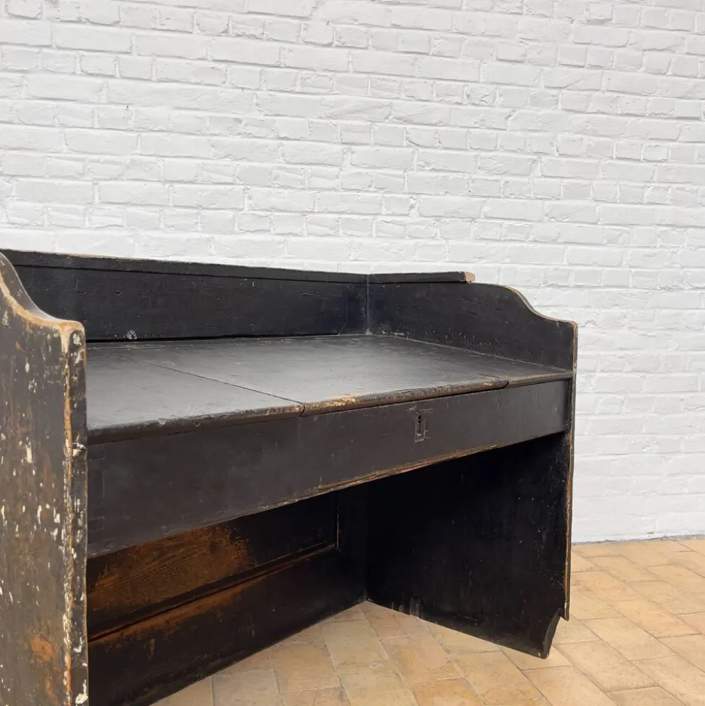 Ancien comptoir de magasin en bois début XXème