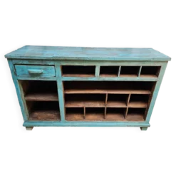 Ancien comptoir de marchand en teck birman