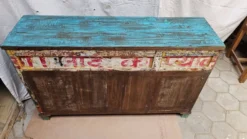 Ancien comptoir de marchand en teck birman
