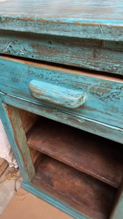 Ancien comptoir de marchand en teck birman