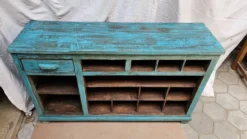 Ancien comptoir de marchand en teck birman