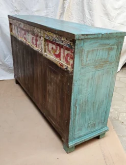Ancien comptoir de marchand en teck birman