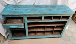Ancien comptoir de marchand en teck birman