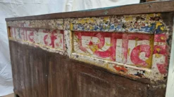 Ancien comptoir de marchand en teck birman