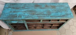 Ancien comptoir de marchand en teck birman