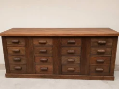 Ancien comptoir de mercerie en chêne