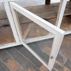 Ancien comptoir vitrine en bois peint – début XXe siècle
