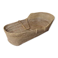 Ancien couffin pour bébé en rotin