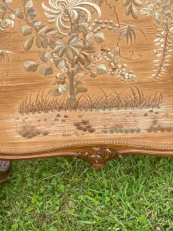 Ancien écran de cheminée XIX ème décor japonisant