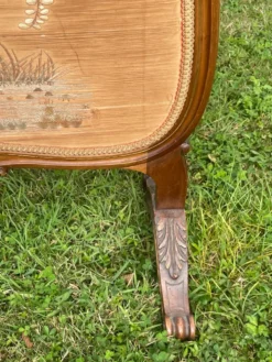Ancien écran de cheminée XIX ème décor japonisant