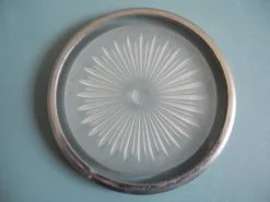 ancien dessous bouteille verrerie Maure-Vieil vintage bottle coaster wine