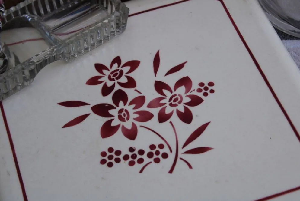 Ancien dessous de plat en céramique