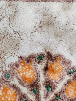 Ancien Dessous de Plat en Céramique Italienne et Cadre Bois