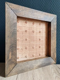 Ancien Dessous de Plat en Céramique Italienne et Cadre Bois