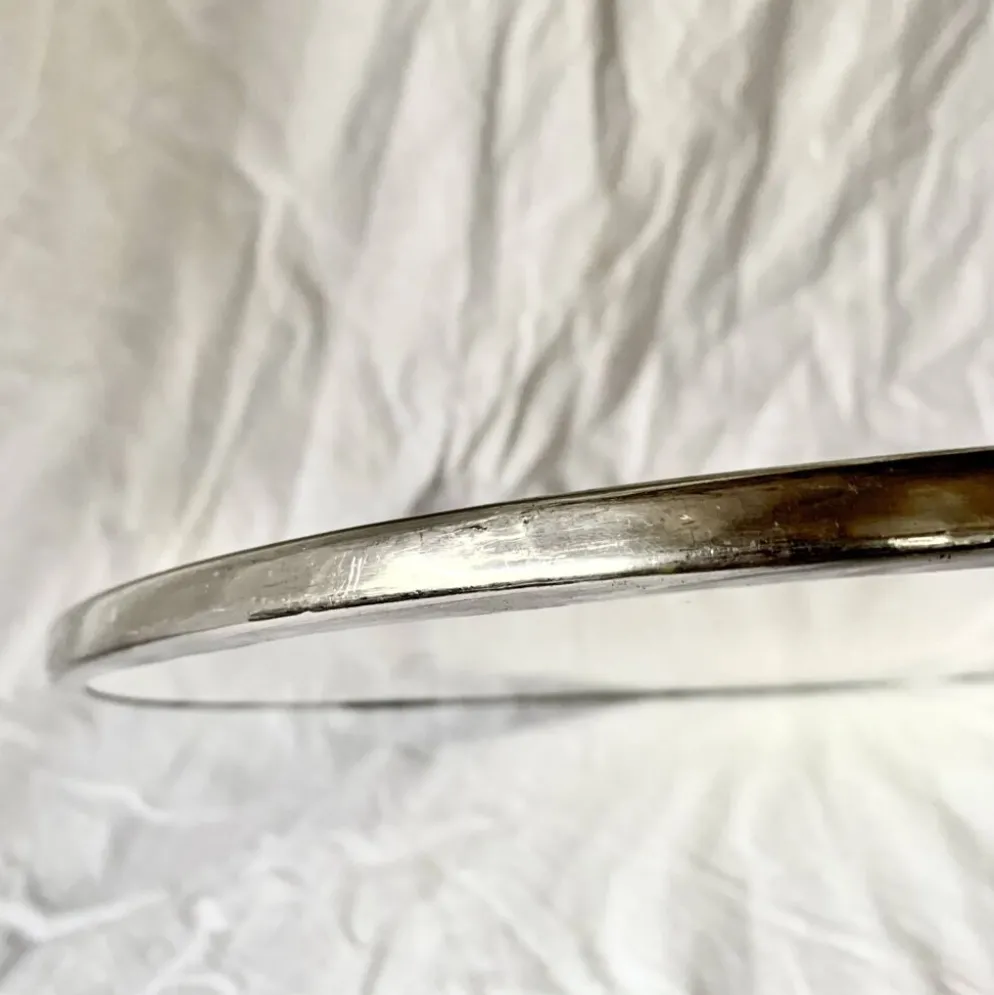 Ancien dessous de plat en céramique - décor floral
