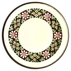 Ancien dessous de plat en céramique - décor floral