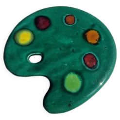 Ancien dessous de plat palette de couleurs Vallauris