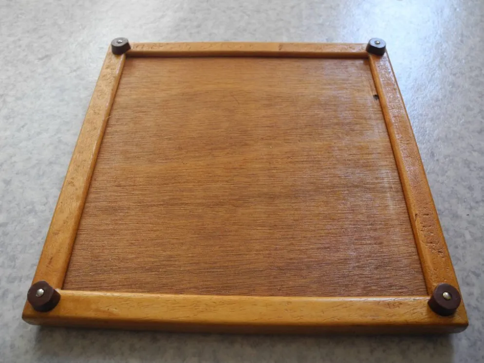 ancien dessous plat faïence orangetable vintage trivet
