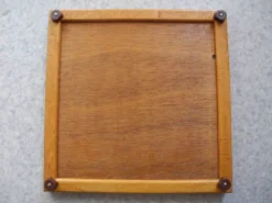 ancien dessous plat faïence orangetable vintage trivet