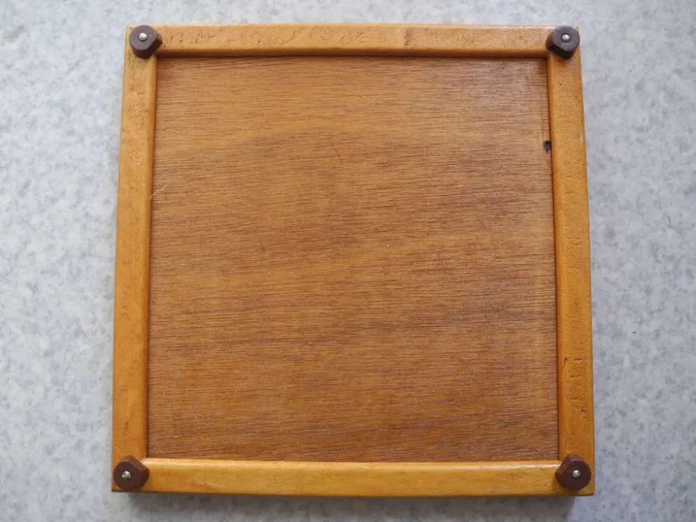 ancien dessous plat faïence orangetable vintage trivet