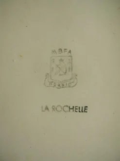 ancien dessous plat faïence Pornic La Rochelle table vintage trivet