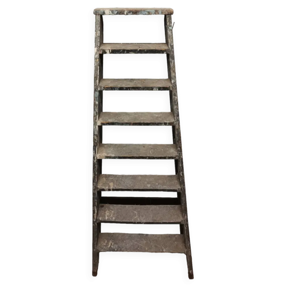 Ancien escabeau de peintre en bois