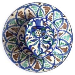 Ancien grand plat en faïence fajalauza