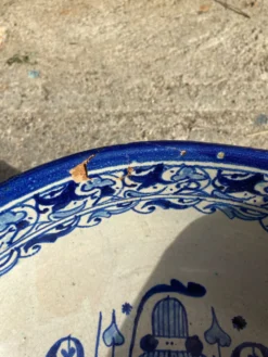 Ancien grand plat tarbouche marocain XIXeme