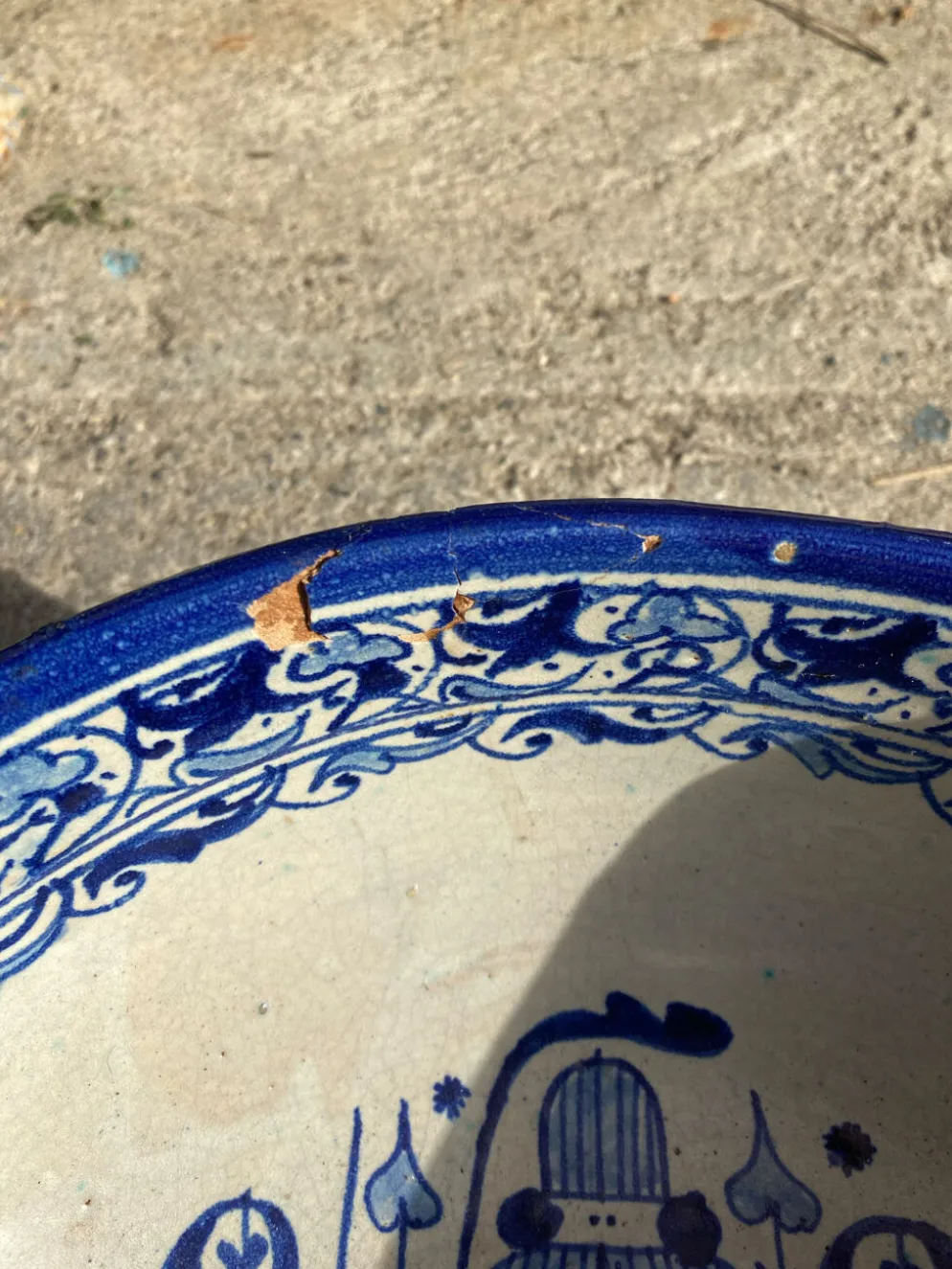 Ancien grand plat tarbouche marocain XIXeme