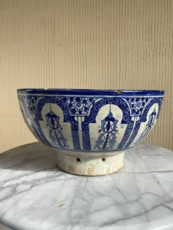 Ancien grand plat tarbouche marocain XIXeme