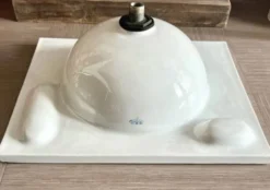 Ancien Lavabo en Porcelaine décor bleu Vintage