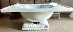 Ancien Lavabo en Porcelaine décor bleu Vintage