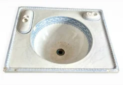 Ancien Lavabo en Porcelaine décor bleu Vintage