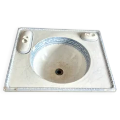 Ancien Lavabo en Porcelaine décor bleu Vintage